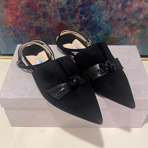 Brand New Jimmy Choo Temple Flats Black Suede (Size 39)